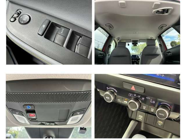 集中パワーウインドウスイッチ、きれいな天井、ホンダコネクトスイッチ、エアコンが装備されております。