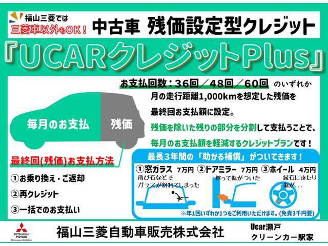 【NEW】中古車　残価設定型クレジット始めました！