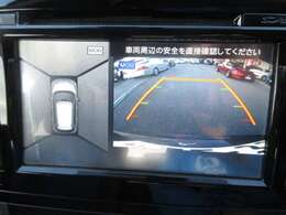 お車を上から見下ろしたような視点で駐車できる便利なアラウンドビューモニターも装備しています！