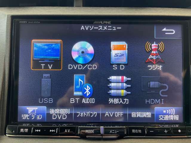フルセグTV・CD録音・DVD-V・ブルートゥースオーディオ！