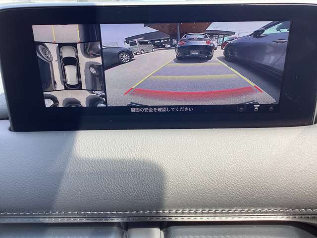 360度ビューモニターです。前後左右の安全を確認できます。
