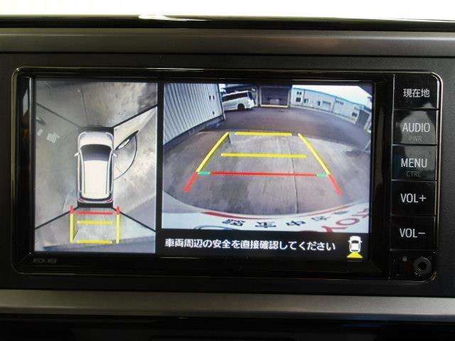 パノラミックビューモニター付き！クルマを真上から見ているかの様に、映像をモニターに表示。周囲の状況を把握しながら安心して駐車が可能です！