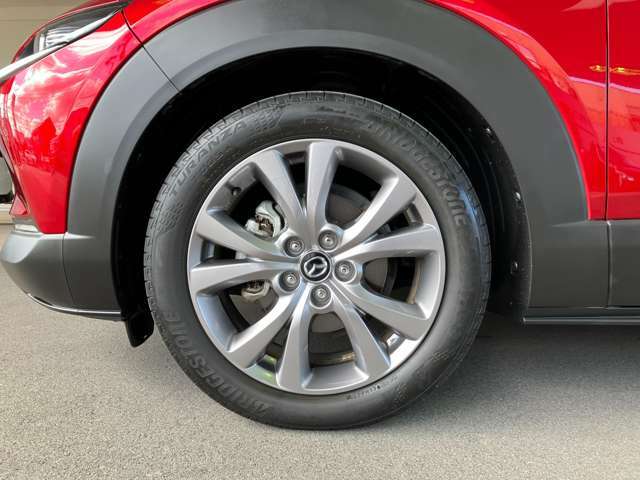 力強い走りを予感させる足回り。ホイールは【215/55R18】を設定。