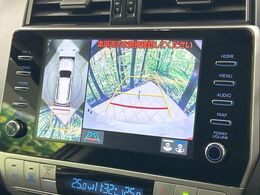 【パノラミックビューモニター】専用のカメラにより、上から見下ろしたような視点で360度クルマの周囲を確認することができます☆死角部分も確認しやすく、狭い場所での切り返しや駐車もスムーズに行えます。