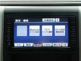 【純正HDDナビゲーションシステム装備】Bluetooth接続はもちろん、CDやDVD再生、高速録音機能など多彩な機能を取り揃えております！