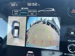 【アラウンドビューモニター】全周囲カメラで危険察知。狭い駐車場でも安心して駐車できますね。