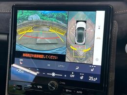 【パノラミックビューモニター】専用のカメラにより、上から見下ろしたような視点で360度クルマの周囲を確認することができます☆死角部分も確認しやすく、狭い場所での切り返しや駐車もスムーズに行えます。