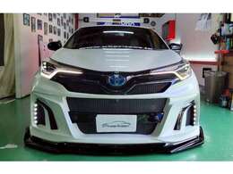 エアーゼロ、フロントエアロもニコイチ加工で世界で一つ。細部までこだわったデザイン、手数は多いですが色を沢山入れないことでまとまりがあります♪