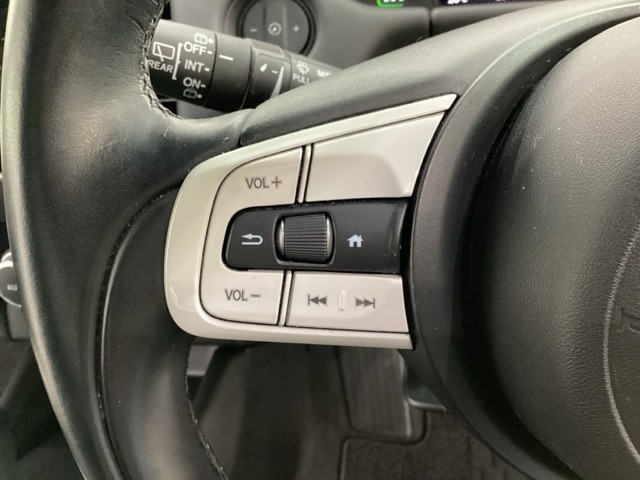 オーディオのチャンネル変更やボリュームなどの操作スイッチの他にレフトセレクターホイールがついています。中央部を指先で上下に動かすことで、マルチインフォメーション・ディスプレイの各表示が確認できます。