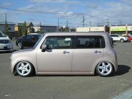 イデアル極車高調ワンオフ加工.ワンオフキャンバーアクスルキット.ワンオフフロントロアアーム.フレーム加工.前後インナー切上加工.燃料パイプワンオフ加工.フロントキャンバー7度、リア9度.ブレーキキット