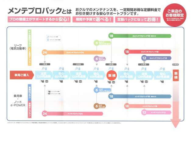 6か月ごとの定期点検とオイル交換をオトクな料金でパックにしました。プロのチェックが定期的に受けられて安心です。ガソリン車はオイルやオイルフィルター交換。100％電気自動車（EV）はEVならではの診断！