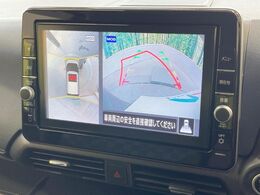 【アラウンドビューモニター】専用のカメラにより、上から見下ろしたような視点で360度クルマの周囲を確認することができます☆死角部分も確認しやすく、狭い場所での切り返しや駐車もスムーズに行えます。