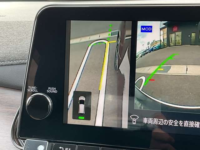 【サイドブラインドモニター】縦列駐車や幅寄せをするときに便利です。