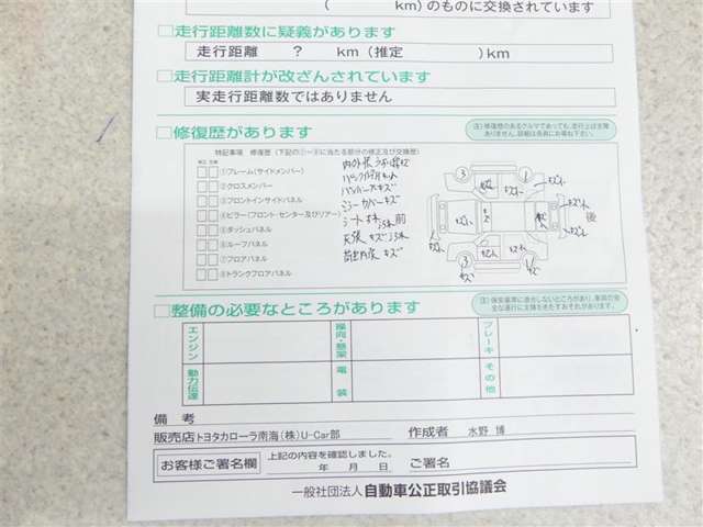 コンディションノートをご確認下さい！