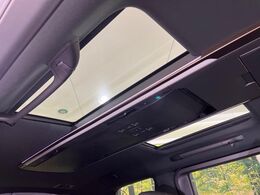 【左右独立ムーンルーフ】2列目左右席にそれぞれ配置されたガラスルーフ！日差しに合わせて片側だけシェードを閉めることも可能です！