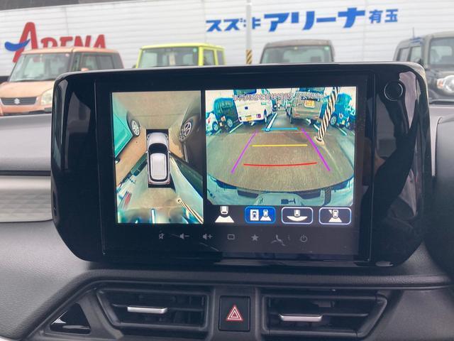 駐車をサポートする全方位モニター、ボタン一つで映像を切替。トップ映像＋前方・後方映像になります。車庫入れ安心！バック中の死角部分がモニターに映し出されるので安全性アップ！！