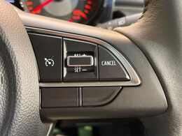 【クルーズコントロール】高速道路もラクラク走行。アクセルを離しても一定速度で走行ができ、長距離運転時の負担を軽減！加速・減速も簡単なスイッチ操作で調整できます。