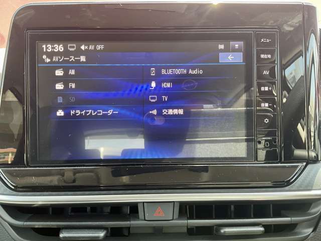 オーディオ機能も充実しています。フルセグTV　HDMI・Bluetooth接続対応