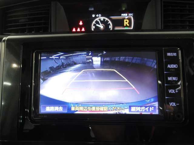 バックモニターがついていますのでバックでの駐車が苦手な方でも大丈夫です。実際のバック駐車は目視確認と合わせてお使い下さい。