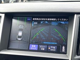 【アラウンドビューモニター】専用のカメラにより、上から見下ろしたような視点で360度クルマの周囲を確認することができます☆死角部分も確認しやすく、狭い場所での切り返しや駐車もスムーズに行えます。