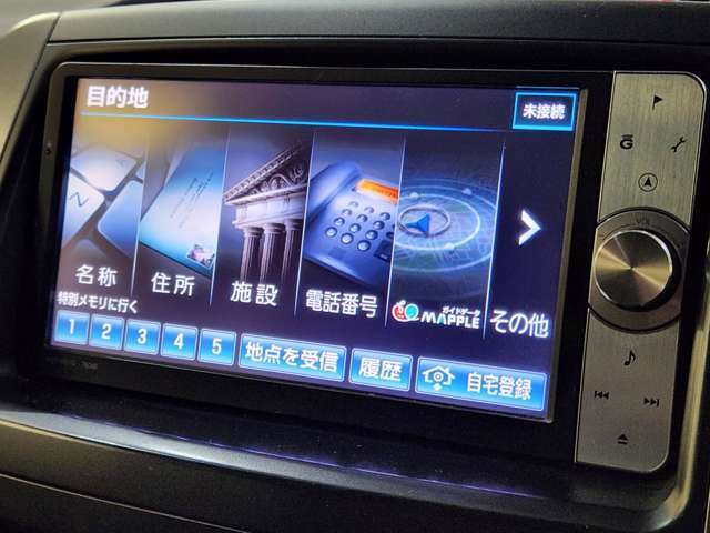 純正ナビ・フルセグTV、AM/FMラジオ、CD/DVD、Bluetooth、SD、ハンズフリー対応