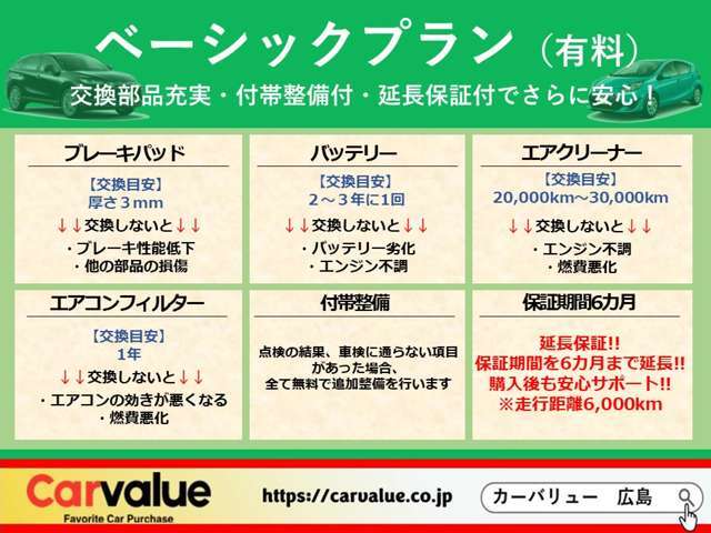 ★ベーシックプラン（有料）★基本プランで+アルファの安心パック！※料金等は販売店スタッフまでお問合せ下さい。