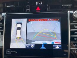 【パノラミックビューモニター】専用のカメラにより、上から見下ろしたような視点で360度クルマの周囲を確認することができます☆死角部分も確認しやすく、狭い場所での切り返しや駐車もスムーズに行えます。