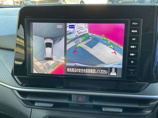 アラウンドビューモニター装備☆上から見たような画面で車庫入れも縦列駐車も安心です！！