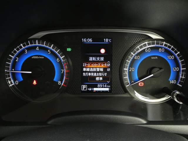 視認性の良いメーターパネル☆カラーディスプレイには運転をサポートするさまざまな情報を表示します☆
