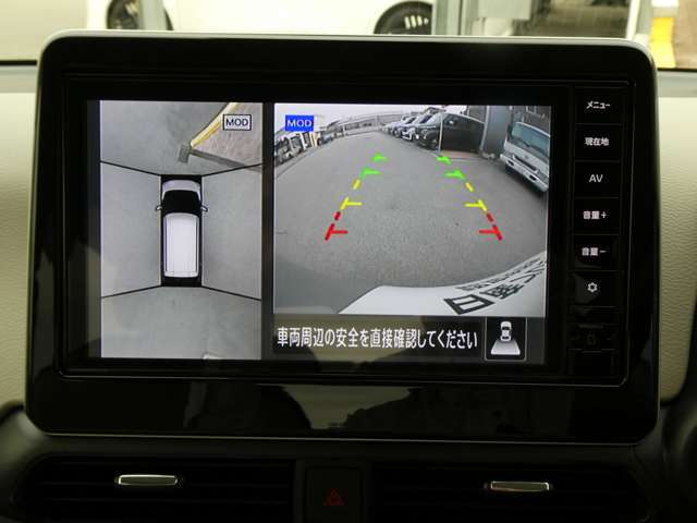 これが【アラウンドビューモニター】上空から見下ろしているかのような映像を映し出して、スムーズな駐車をアシスト