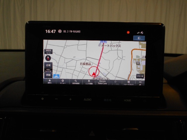 ホンダ純正メモリーナビ搭載ですので、遠距離へのお出かけもお任せ下さい。