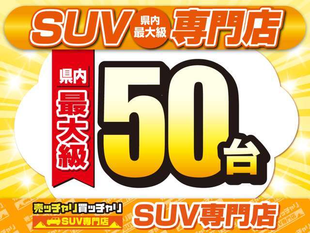 SUV専門店！人気車種のハリアー・CX-5に加えCX-3やC-HRなどのコンパクトSUV系まで車種豊富に取り揃えております！