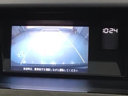 リバースギアに入れるだけで後方の表示へ切り替わります。夜間や雨の日の駐車も楽になりますよ。