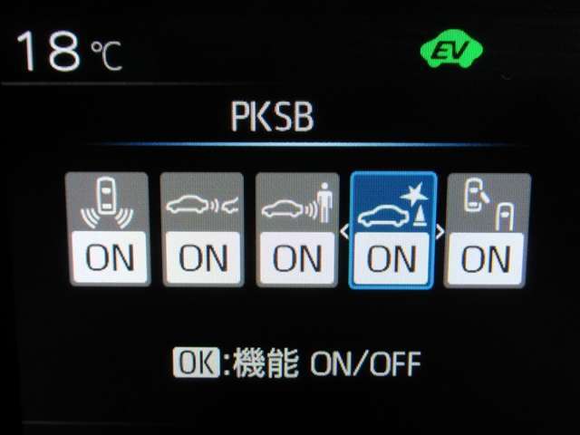 パーキングサポートブレーキ付きです。