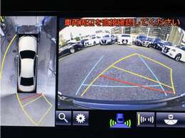 パノラミックビューモニターを装備！上から車両を見下ろしたような映像をナビ画面に表示できます。車両前後左右に搭載した4つのカメラ映像を継ぎ目なく合成！目視では見えない部分もリアルタイムで見れます。