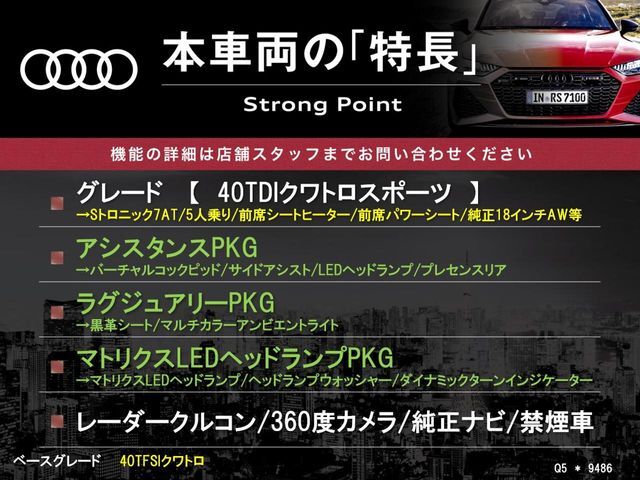本車両の主な特徴をまとめました。上記の他にもお伝えしきれない魅力がございます。是非お気軽にお問い合わせ下さい。