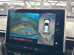 【パノラミックビューモニター】専用のカメラにより、上から見下ろしたような視点で360度クルマの周囲を確認することができます☆死角部分も確認しやすく、狭い場所での切り返しや駐車もスムーズに行えます。