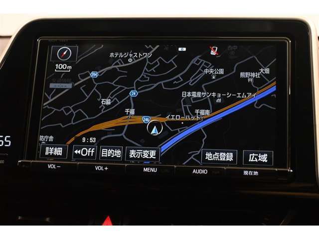 休日のドライブも簡単操作で目的地を設定でき、迷わず目的地まで案内してくれるナビゲーションです♪