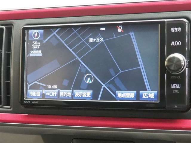 トヨタ純正7インチSDナビ搭載してます！！FM.AMラジオ、フルセグTV視聴、音楽録音、DVD再生、Bluetooth接続できます♪