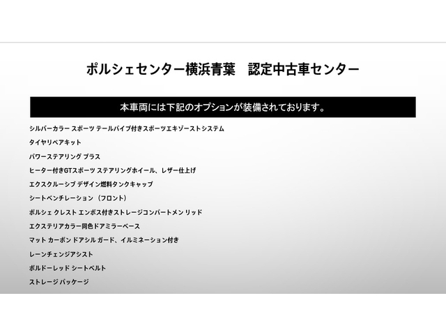 オプション一覧でございます。