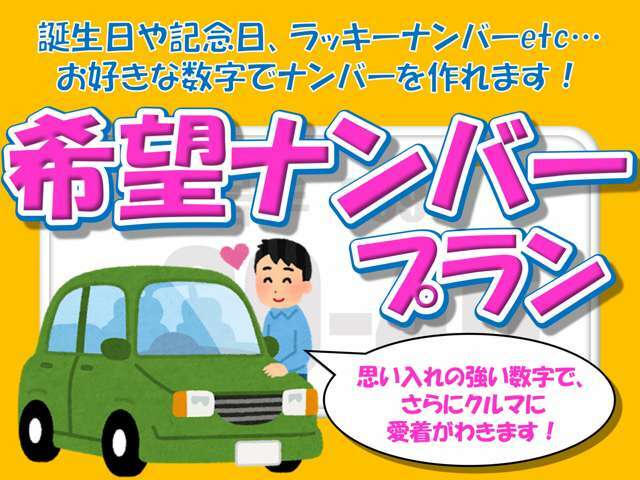 Aプラン画像：☆誕生日や記念日などお好きな数字でナンバーを作れますよ！！