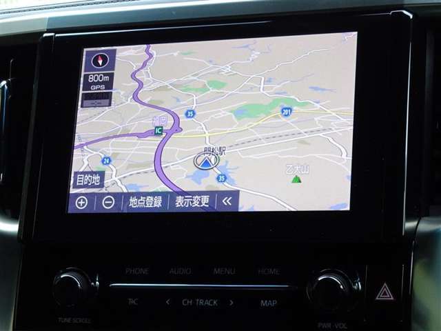 何処へでも行きたい場所へ、安心のトヨタ純正メモリーナビを装備してます。