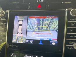 【パノラミックビューモニター】専用のカメラにより、上から見下ろしたような視点で360度クルマの周囲を確認することができます☆死角部分も確認しやすく、狭い場所での切り返しや駐車もスムーズに行えます。