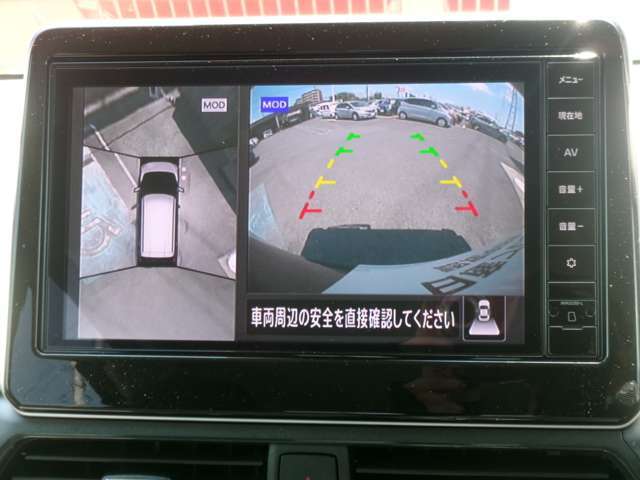 アラウンドビューモニター搭載車です。360度見渡せるカメラで苦手な駐車も安心です。