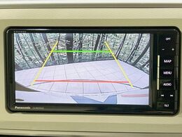【バックカメラ】駐車時に後方がリアルタイム映像で確認できます。大型商業施設や立体駐車場での駐車時や、夜間のバック時に大活躍！運転スキルに関わらず、今や必須となった装備のひとつです！