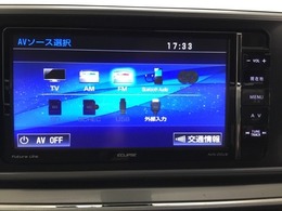 メモリーナビにフルセグTV機能あり。　ドライブや旅行に欠かせない装備です。