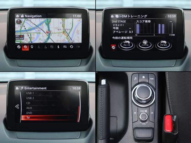 ナビやオーディオ、ご自身の運転記録やメンテナンスログを表示する「マツダコネクト」を搭載。人間工学に基づき、自然な位置に搭載されております。もちろんBluetooth等のオーディオにも対応しております。
