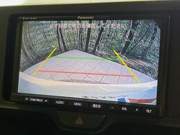 【バックカメラ】駐車時に後方がリアルタイム映像で確認できます。大型商業施設や立体駐車場での駐車時や、夜間のバック時に大活躍！運転スキルに関わらず、今や必須となった装備のひとつです！