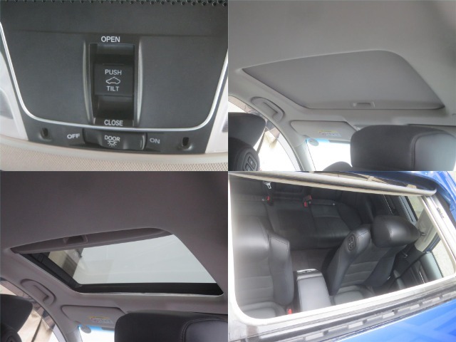 車内の開放感を一段と向上。車内の換気などに便利なチルトアップ機構付電動ガラスサンルーフ付きです。