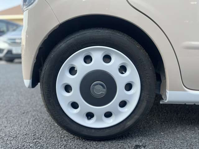 ダイハツ ミラココア L 5.2万km ピンク×ホワイトツートンペイント済（ドア内側/ボンネット裏含む）純正ホイールカバー同色塗装　/ ローダウン（RS-R)